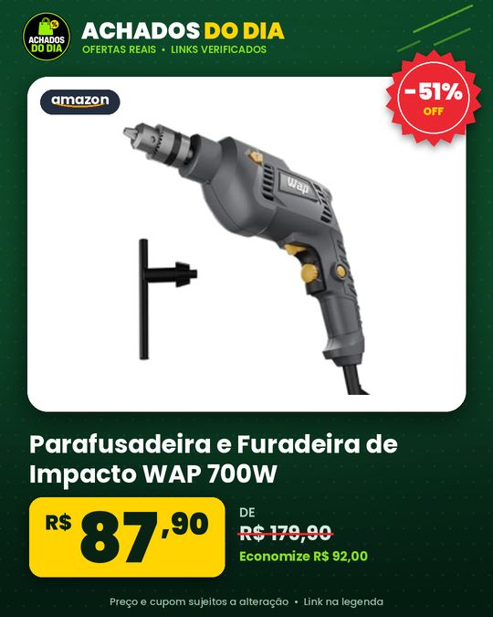 WAP Parafusadeira e Furadeira de Impacto WF-700FE 700W 127V