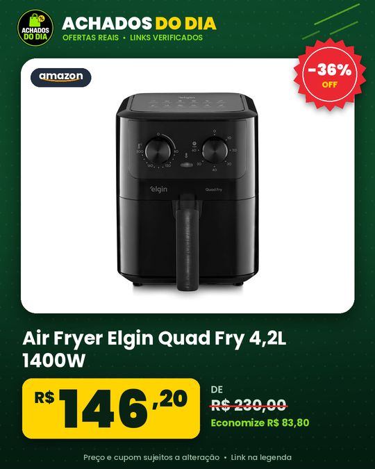 Air Fryer Elgin Quad Fry 4,2L 1400W
