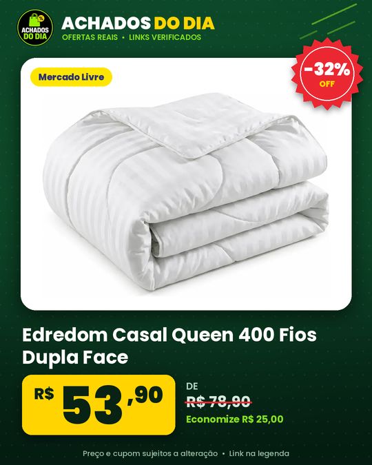 Edredom Casal Queen 400 Fios Dupla Face