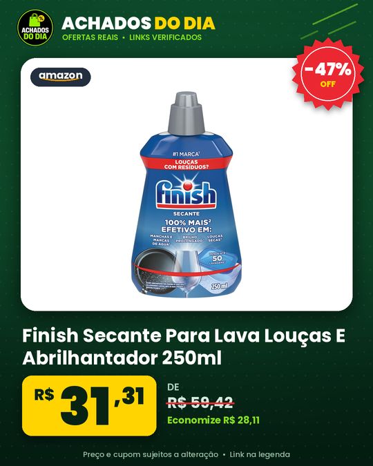 Finish Secante Para Lava Louças E Abrilhantador 250ml