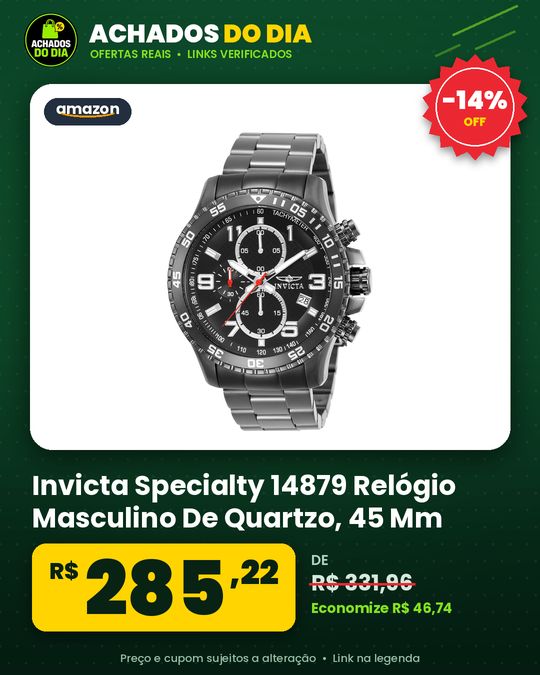 Invicta Specialty 14879 Relógio Masculino De Quartzo - 45 Mm