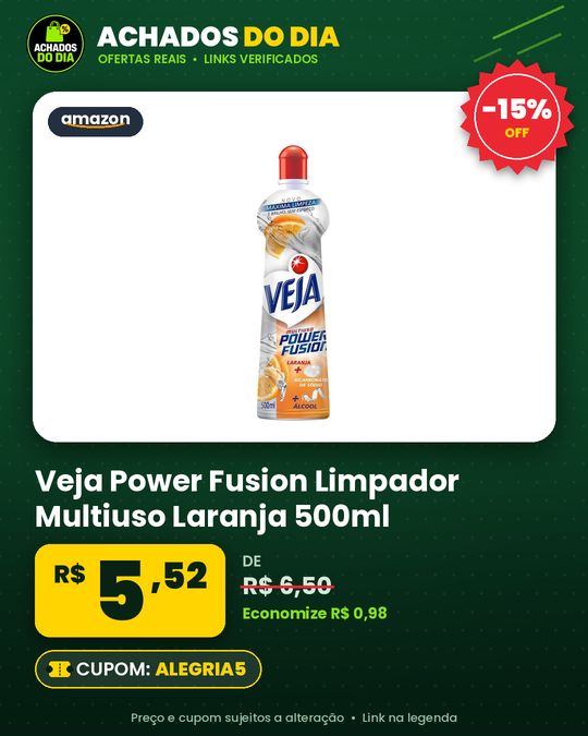 Veja Power Fusion Limpador Multiuso Laranja 500ml