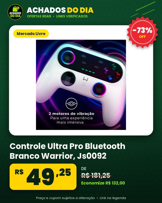 Controle Ultra Pro Bluetooth Branco Warrior - Js0092