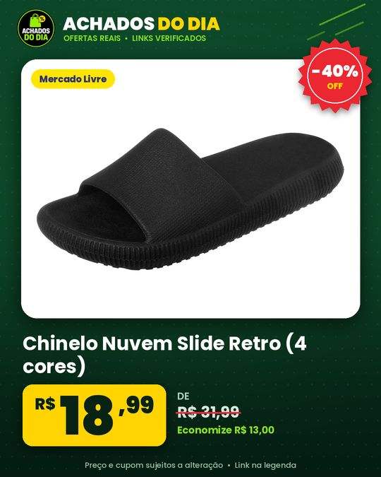 Chinelo Nuvem Slide Retro (4 cores)