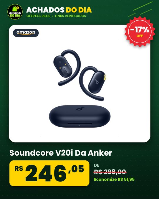 Soundcore V20i Da Anker, Fone De Ouvido Bluetooth Aberto E Esportivo, 36h
