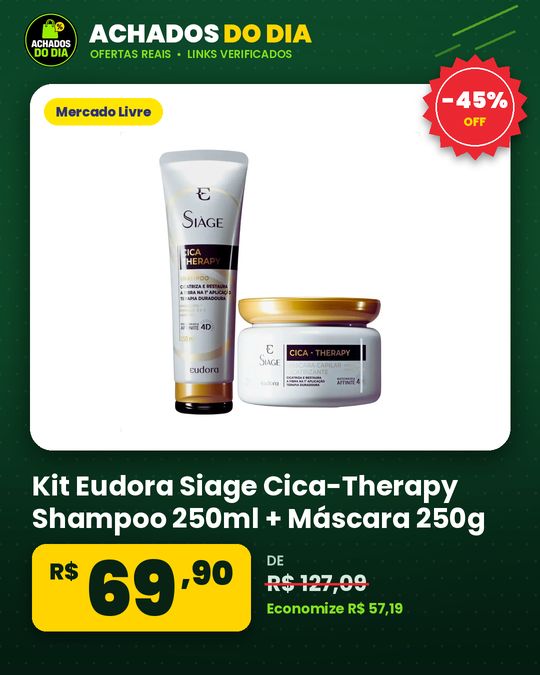 Kit Eudora Siage Cica-Therapy Shampoo 250ml + Máscara 250g