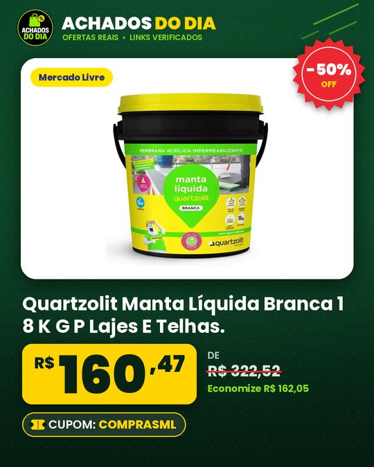 Quartzolit Manta Líquida Branca 1 8 K G P Lajes E Telhas. Acabamento Fosco Cor Branco