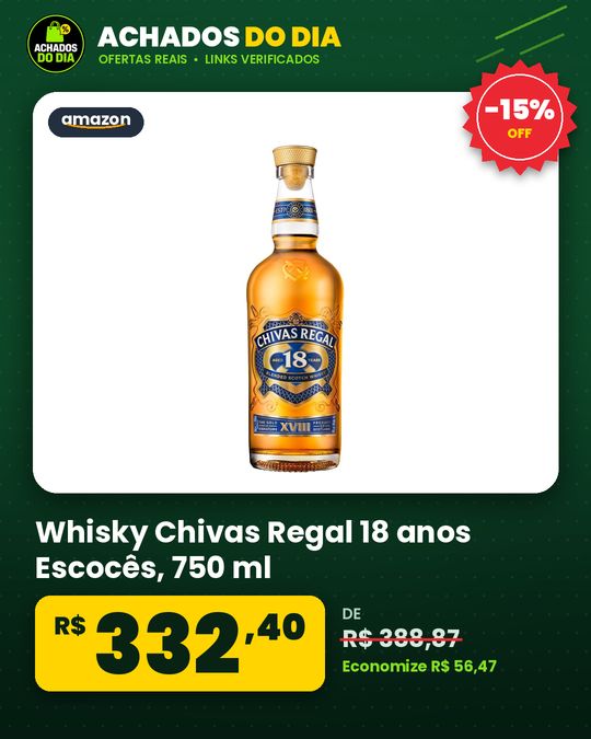 Whisky Chivas Regal 18 anos Escocês - 750 ml