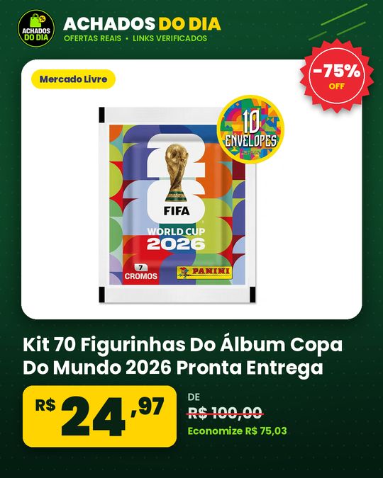 Kit 70 Figurinhas Do Álbum Copa Do Mundo 2026 Pronta Entrega