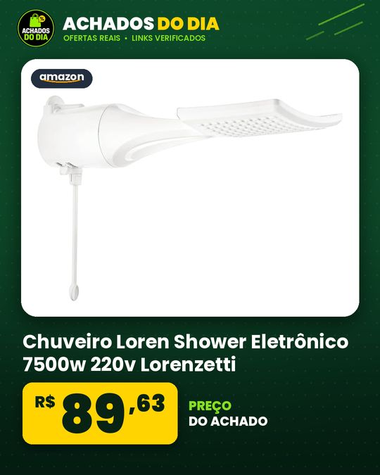 Chuveiro Loren Shower Eletrônico 7500w 220v Lorenzetti