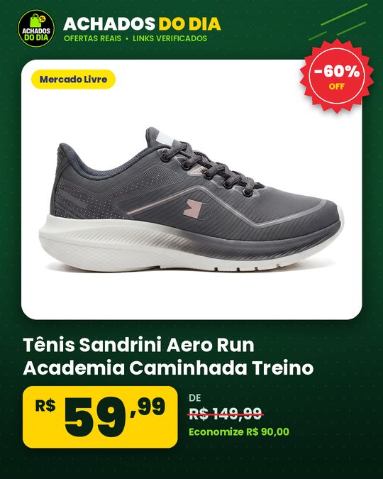 Tênis Sandrini Aero Run Academia Caminhada Treino