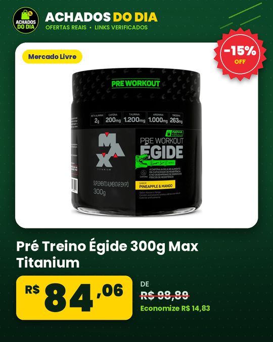 Pré Treino Égide 300g Abacaxi e Manga Max Titanium
