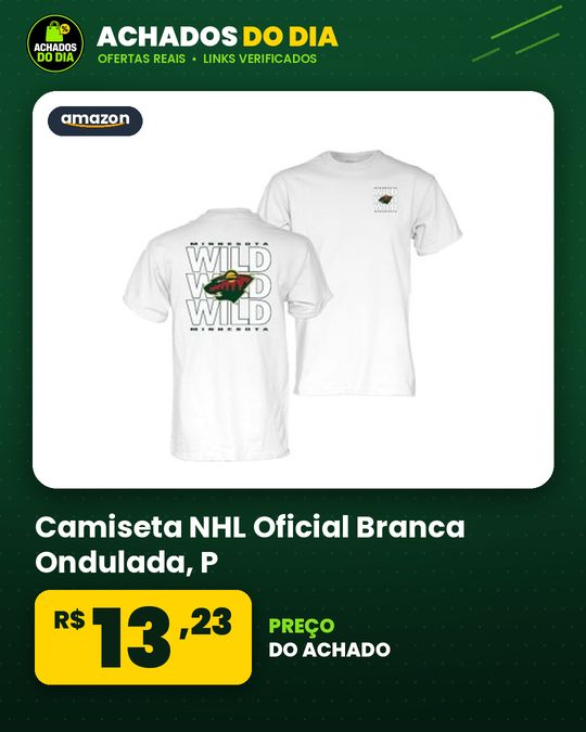 Camiseta NHL Oficial Branca Ondulada - P