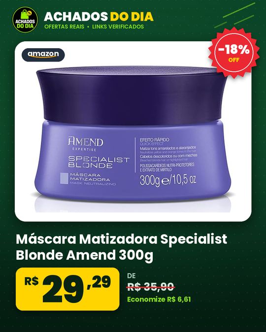 Máscara Matizadora Specialist Blonde Amend 300g