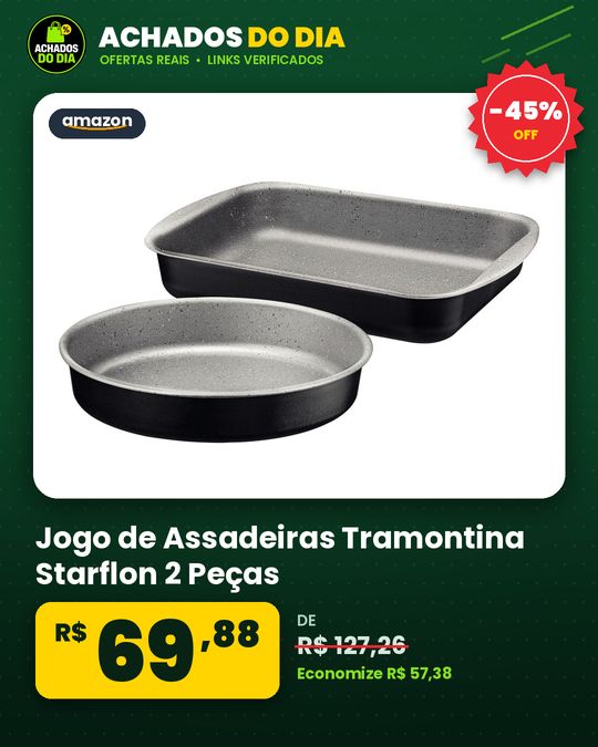 Jogo de Assadeiras Tramontina Starflon 2 Peças