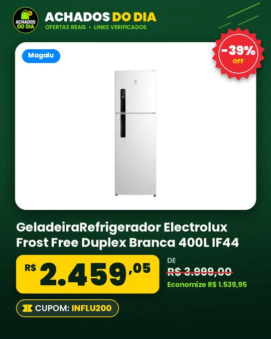 Geladeira Electrolux Frost Free Duplex Branca 400L IF44