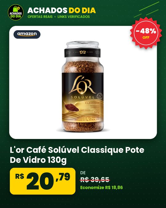 L'or, Café Solúvel Classique Pote De Vidro 130g