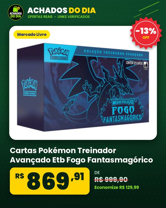 Cartas Pokémon Treinador Avançado Etb Fogo Fantasmagórico