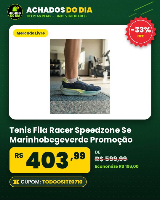 Tenis Fila Racer Speedzone Se Marinhobegeverde Promoção Marinhobegeverde Limao