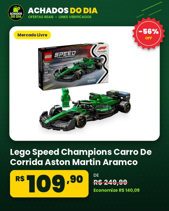Lego Speed Champions Carro De Corrida Aston Martin Aramco F1 Amr24 77245; Carro De Fórmula 1
