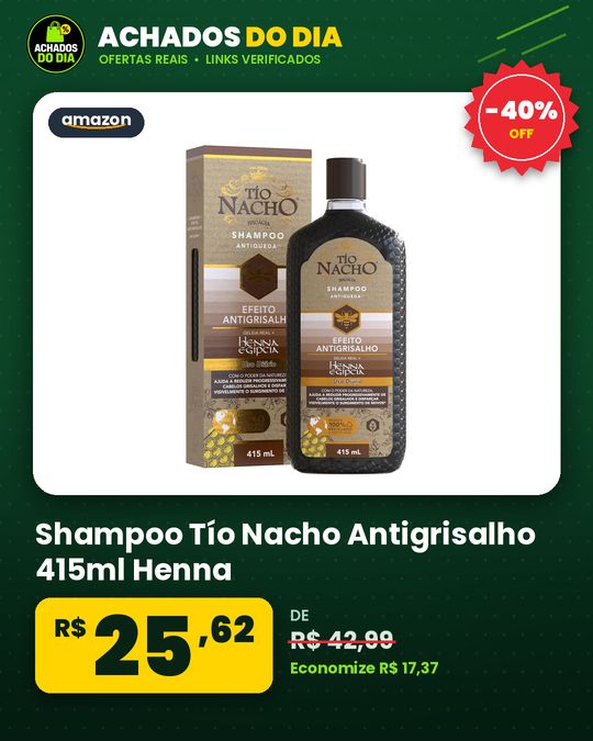Shampoo Tío Nacho Antigrisalho 415ml Henna