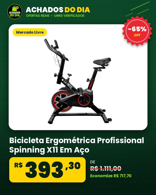 Bicicleta Ergométrica Profissional Spinning X11 Em Aço Carbono Suporta Até 120kg - Liftness Preto