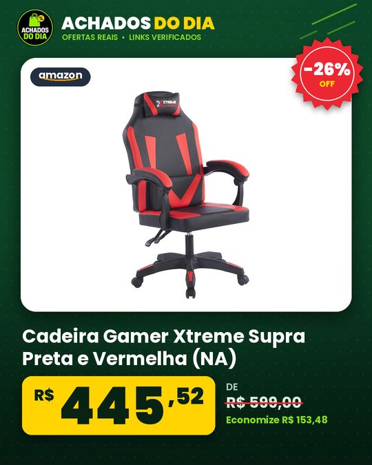 Cadeira Gamer Xtreme Supra Preta e Vermelha (NA)