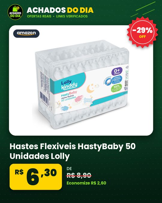 Hastes Flexiveis HastyBaby 50 Unidades Lolly
