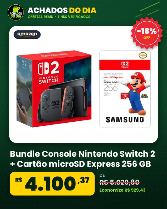 Bundle Console Nintendo Switch 2 + Cartão microSD Express 256 GB