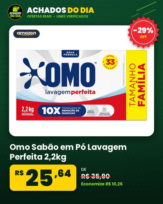 Omo Sabão em Pó Lavagem Perfeita 2,2kg
