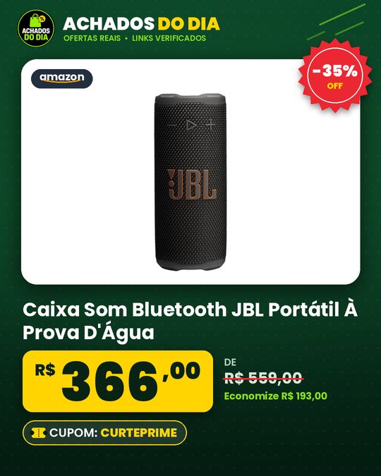 Caixa Som Bluetooth JBL Portátil À Prova D'Água