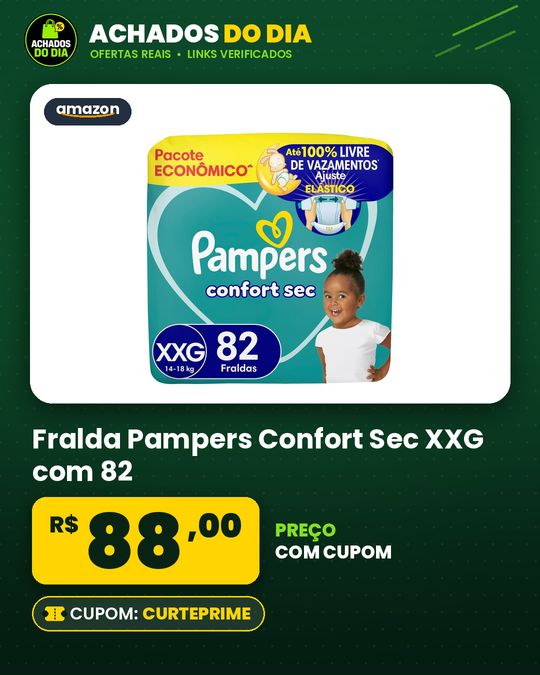 Fralda Pampers Confort Sec XXG com 82