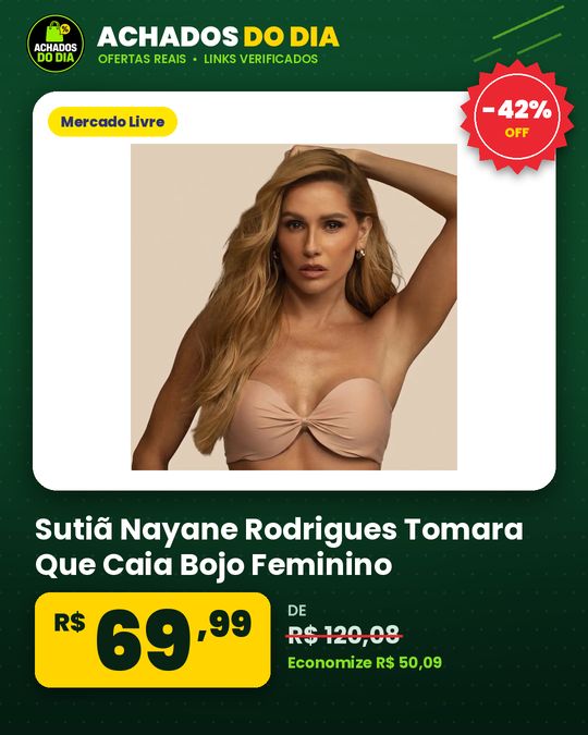Sutiã Nayane Rodrigues Tomara Que Caia Bojo Feminino