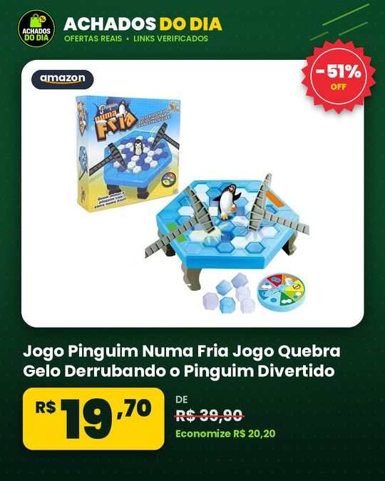Jogo Pinguim Numa Fria Jogo Quebra Gelo Derrubando o Pinguim Divertido