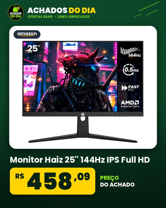 Monitor Haiz 25'' 144hz 0.5ms IPS Adaptative Sync FHD HDMIDP IPS Vesa