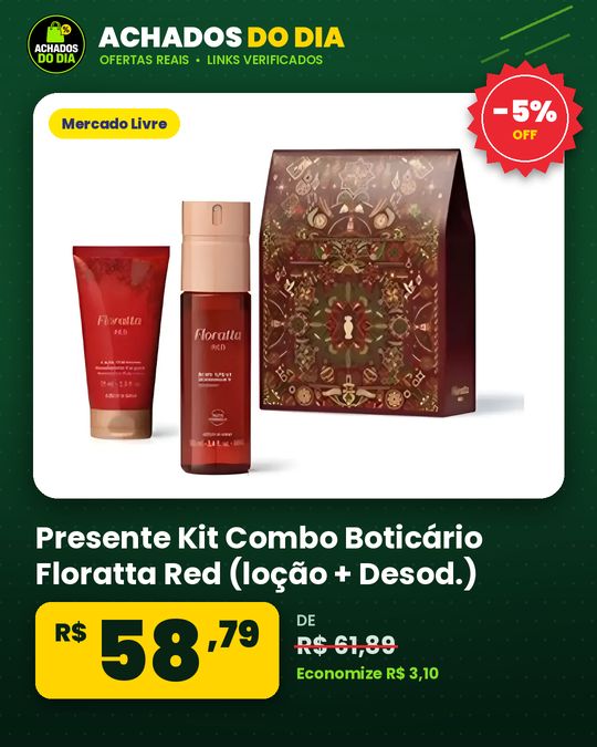 Presente Kit Combo Boticário Floratta Red (loção + Desod.)