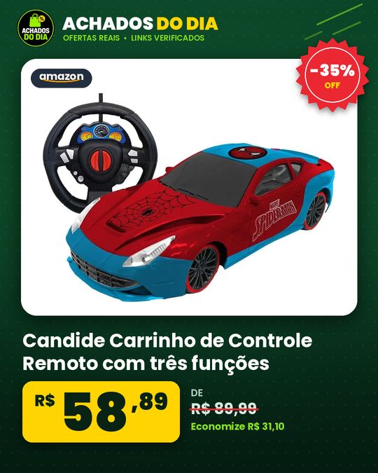 Candide, Carrinho de Controle Remoto com três funções, Homem-Aranha Autoracing