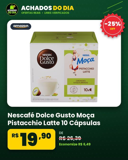 Nescafé Dolce Gusto Moça Pistacchio Latte 10 Cápsulas