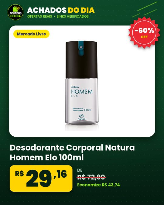Desodorante Corporal Natura Homem Elo 100ml