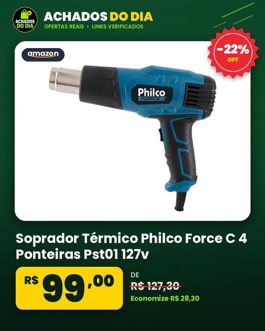 Soprador Térmico Philco Force C 4 Ponteiras Pst01 127v