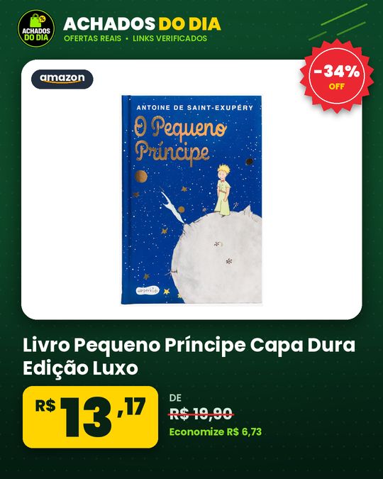 Livro Pequeno Príncipe Capa Dura Edição Luxo