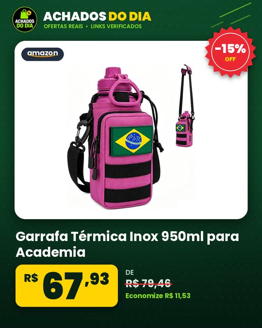 Garrafa Térmica Inox 950ml para Academia