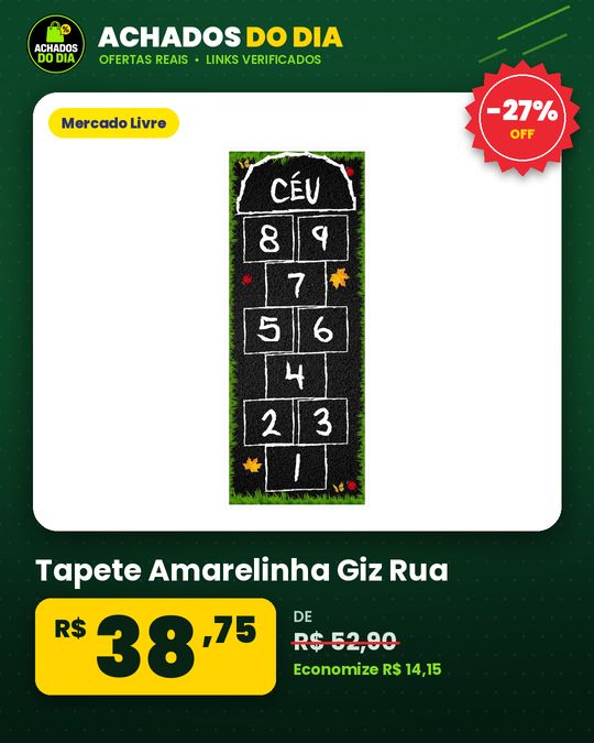 Tapete Amarelinha Giz Rua