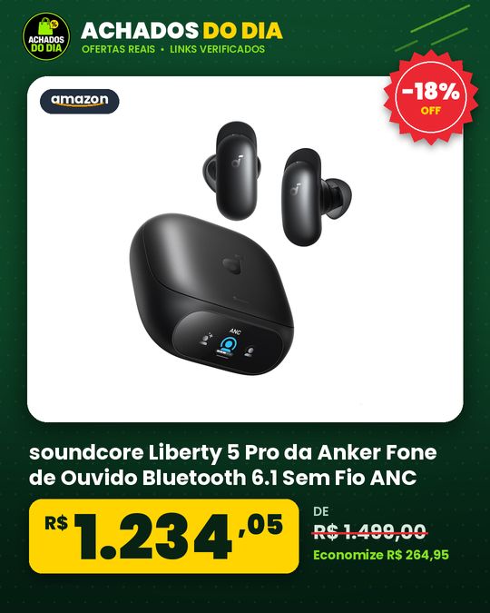 soundcore Liberty 5 Pro da Anker Fone de Ouvido Bluetooth 6.1 Sem Fio ANC
