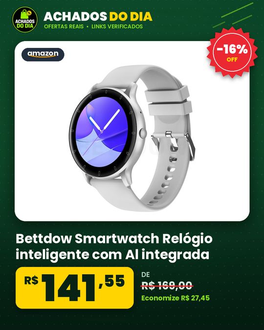 Bettdow Smartwatch Relógio inteligente com Al integrada atendefaz chamadas relógio esportivo feminino e masculino d
