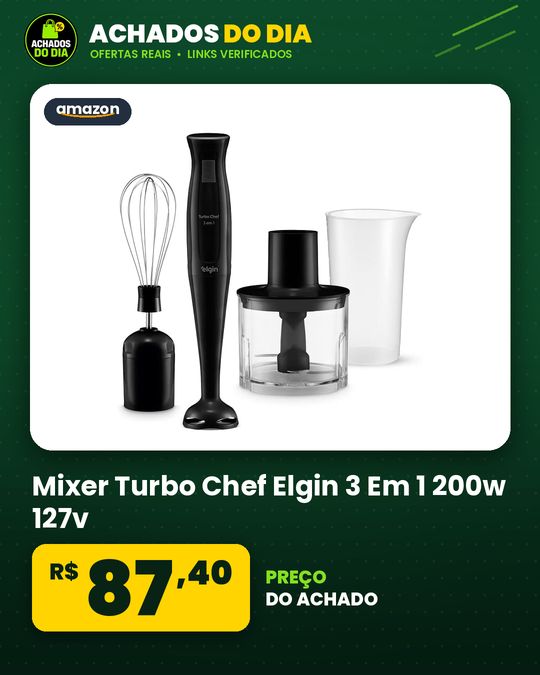 Mixer Turbo Chef Elgin 3 Em 1 200w 127v