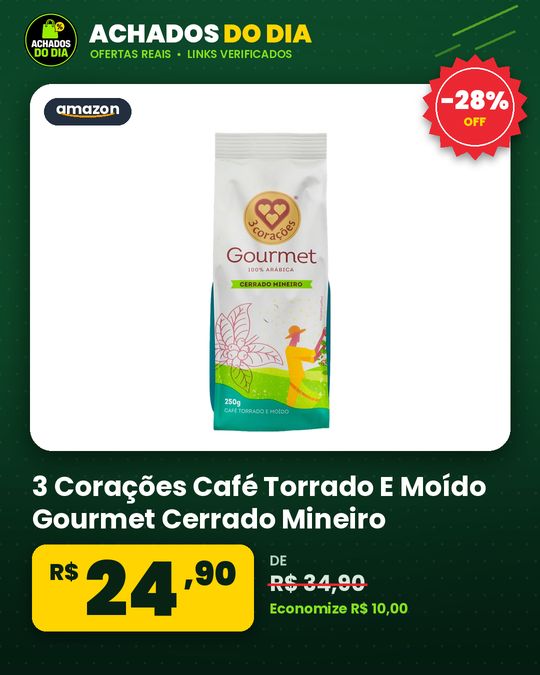 3 Corações Café Torrado E Moído Gourmet Cerrado Mineiro, 250g