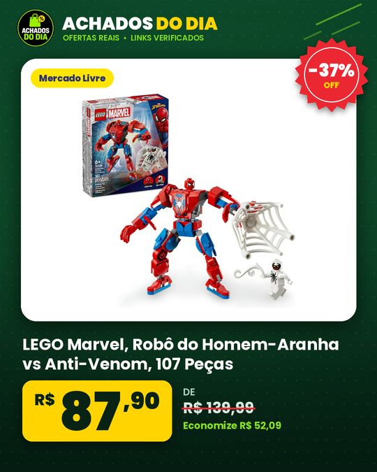 LEGO Marvel - Robô do Homem-Aranha vs Anti-Venom - 107 Peças - 76308