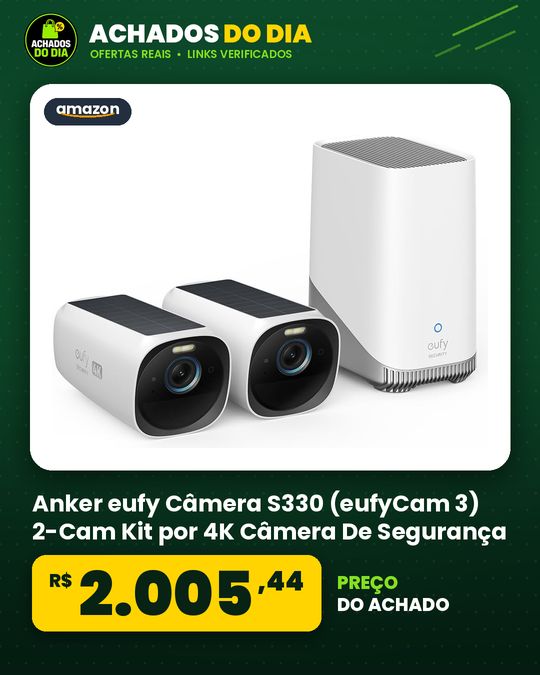 Anker eufy Câmera S330 (eufyCam 3) 2-Cam Kit por 4K Câmera De Segurança