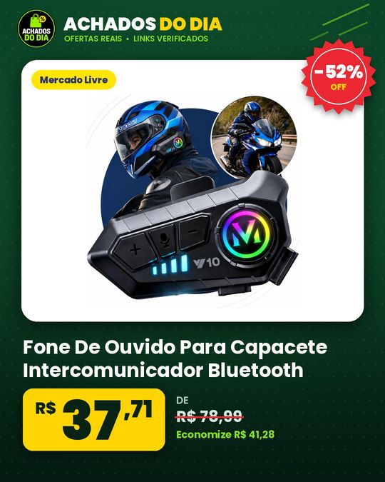 Fone De Ouvido Para Capacete Intercomunicador Bluetooth Headset Rgb Sem Fio Música Gps Chamadas Handsfree Alta Potência Woosh